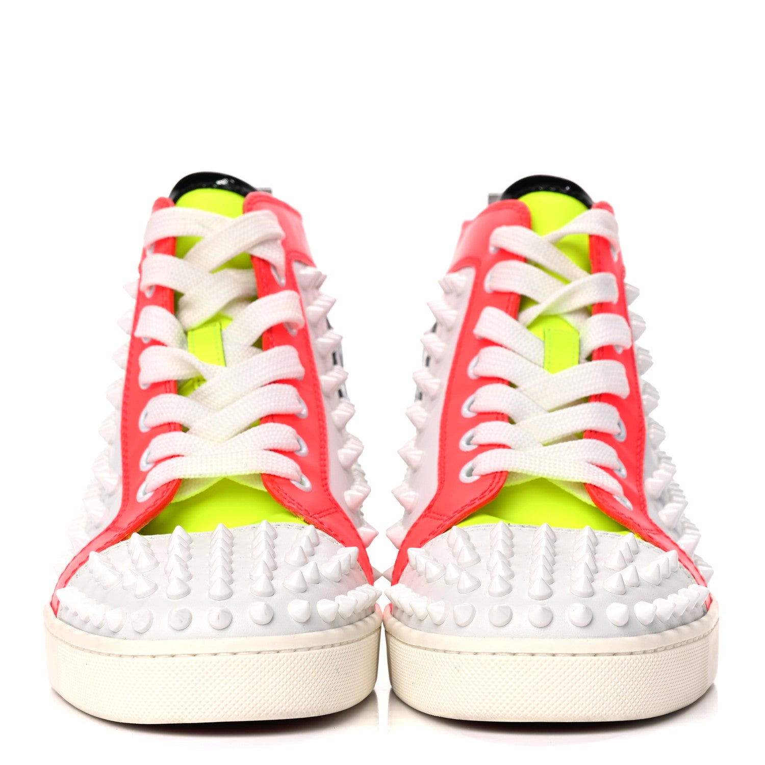 Christian Louboutin Calfskin Patent Louis Spikes Flat Sneakers 38.5 Multicolor 2 of 11