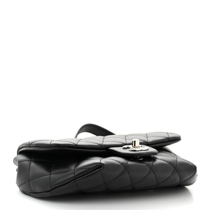 Chanel Calfskin Quilted CC Uniform Flap Belt Bag Black 4 of 11