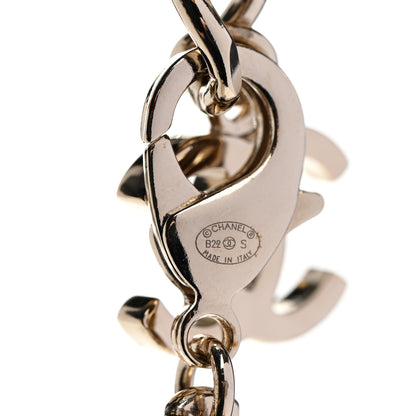 Chanel Metal Enamel Chain CC Choker Gold White 5 of 6