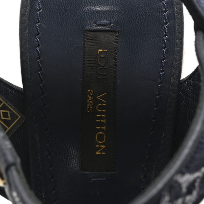 Louis Vuitton Monogram Denim Formentera Wedge Pumps 37 Grand Blue 7 of 12