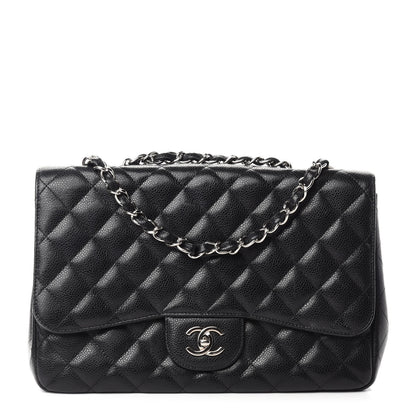 Chanel Caviar Quilted Jumbo Single Flap Black 1 of 14