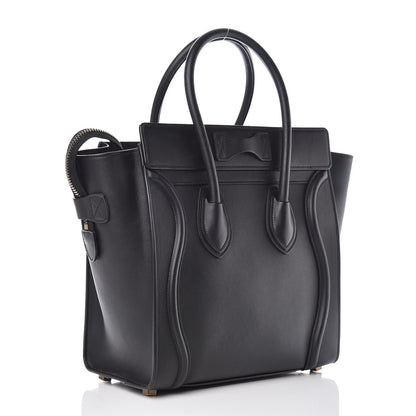 Celine Smooth Calfskin Micro Luggage Black 3 of 13