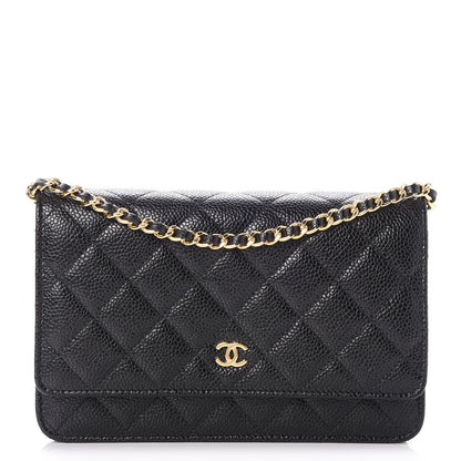 Chanel Caviar Quilted Wallet On Chain WOC Black 1 of 9