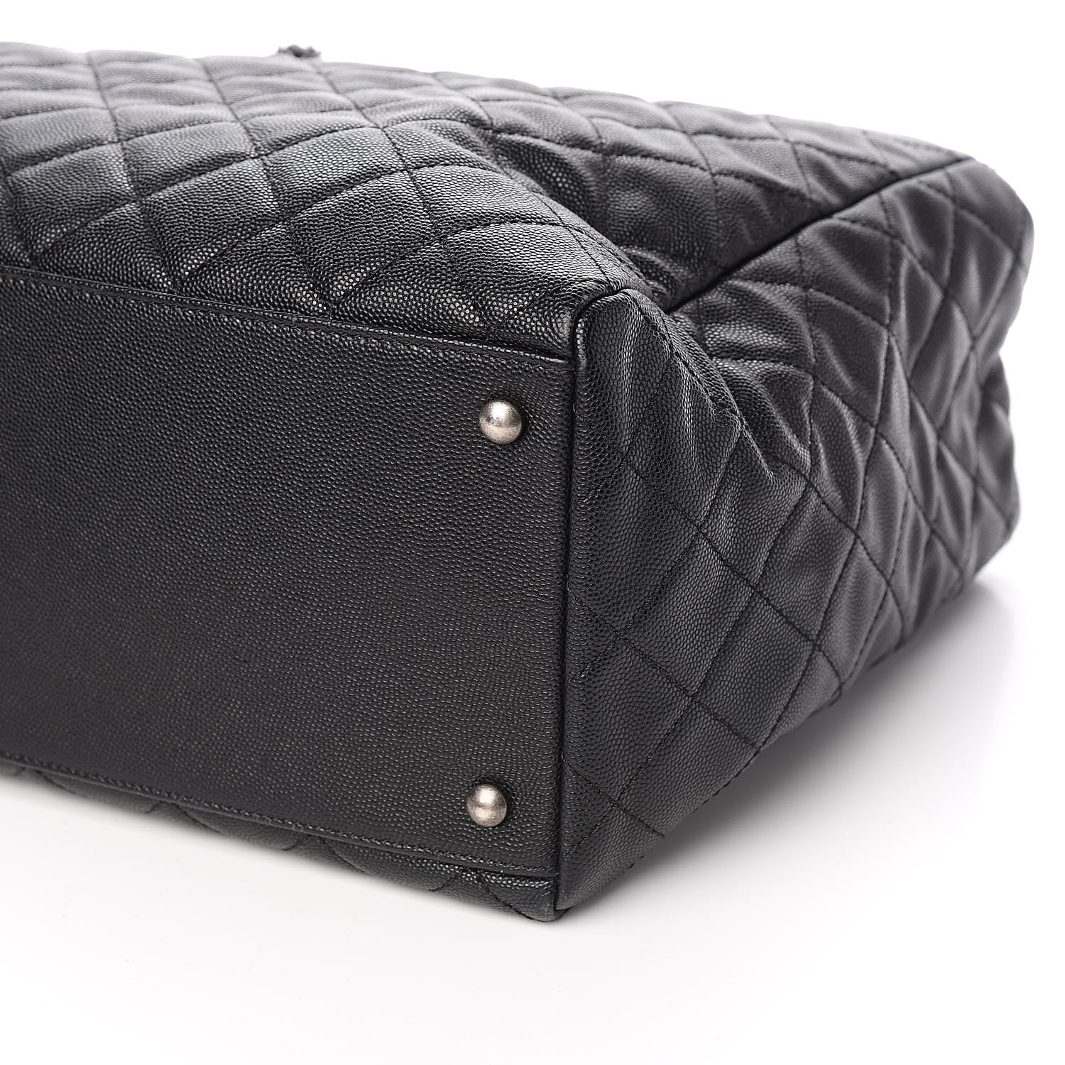 Chanel Caviar Lizard Quilted Large Coco Handle Shopping Tote Black 9 of 14