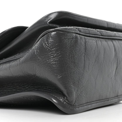 Saint Laurent Crinkled Calfskin Matelasse Monogram Medium Niki Chain Satchel Storm 9 of 10