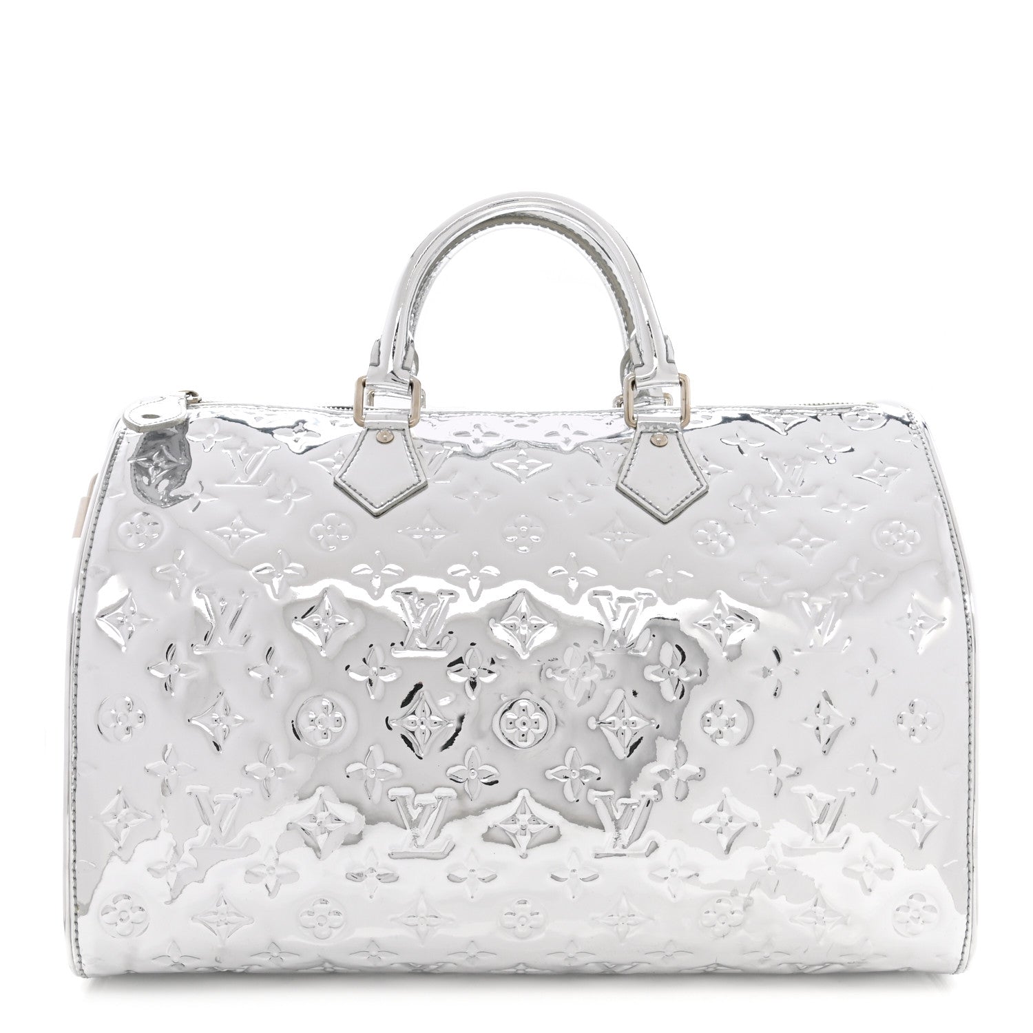 Louis Vuitton Monogram Miroir Speedy 35 Silver 1 of 13