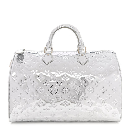 Louis Vuitton Monogram Miroir Speedy 35 Silver 1 of 13