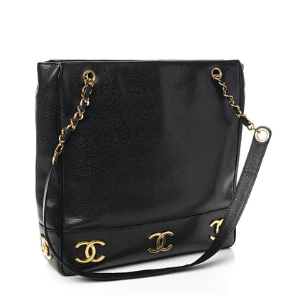 Chanel Caviar CC Shoulder Bag Black 2 of 12