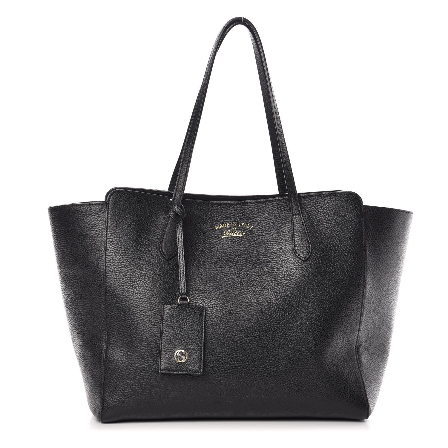 Gucci Pebbled Calfskin Medium Swing Tote Black 1 of 10