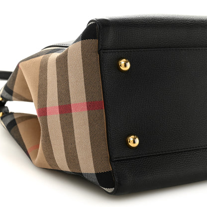 Burberry Grainy Calfskin House Check Small Canterbury Black 9 of 12