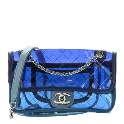 Chanel PVC Lambskin Stitched Mini Coco Splash Flap Blue 1 of 7
