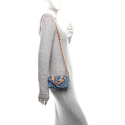 Louis Vuitton Monogram Denim Nano Speedy Blue 2 of 9