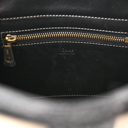 Chloe Felt Calfskin Small Woody Ribbon Tote With Strap Cashmere Grey 10 of 10