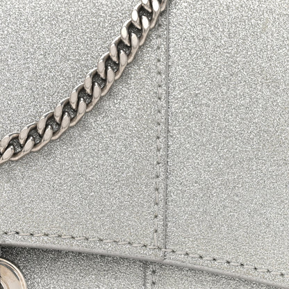 Balenciaga Sparkling Fabric XS Hourglass Wallet On Chain Silver 9 of 15