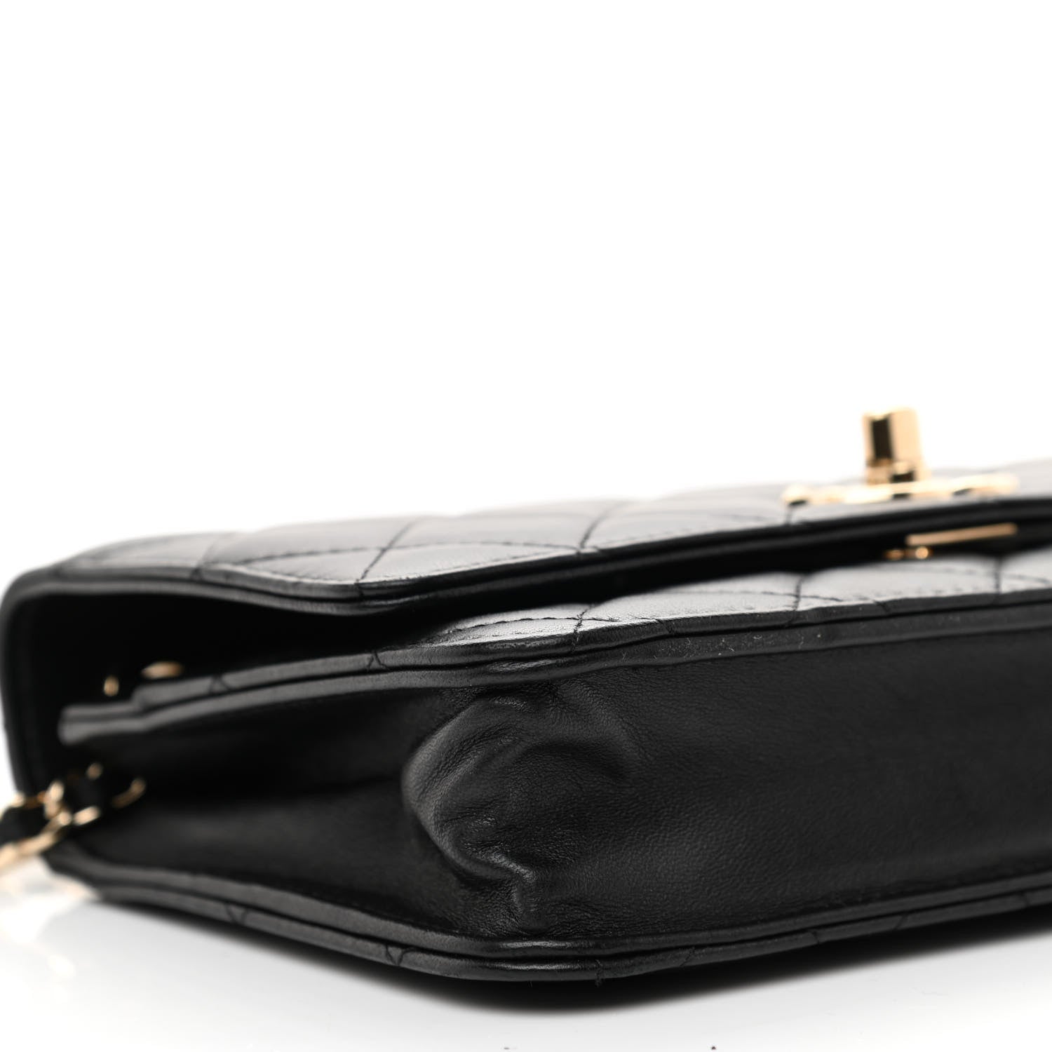Chanel Lambskin Quilted Trendy CC Wallet On Chain WOC Black 10 of 11