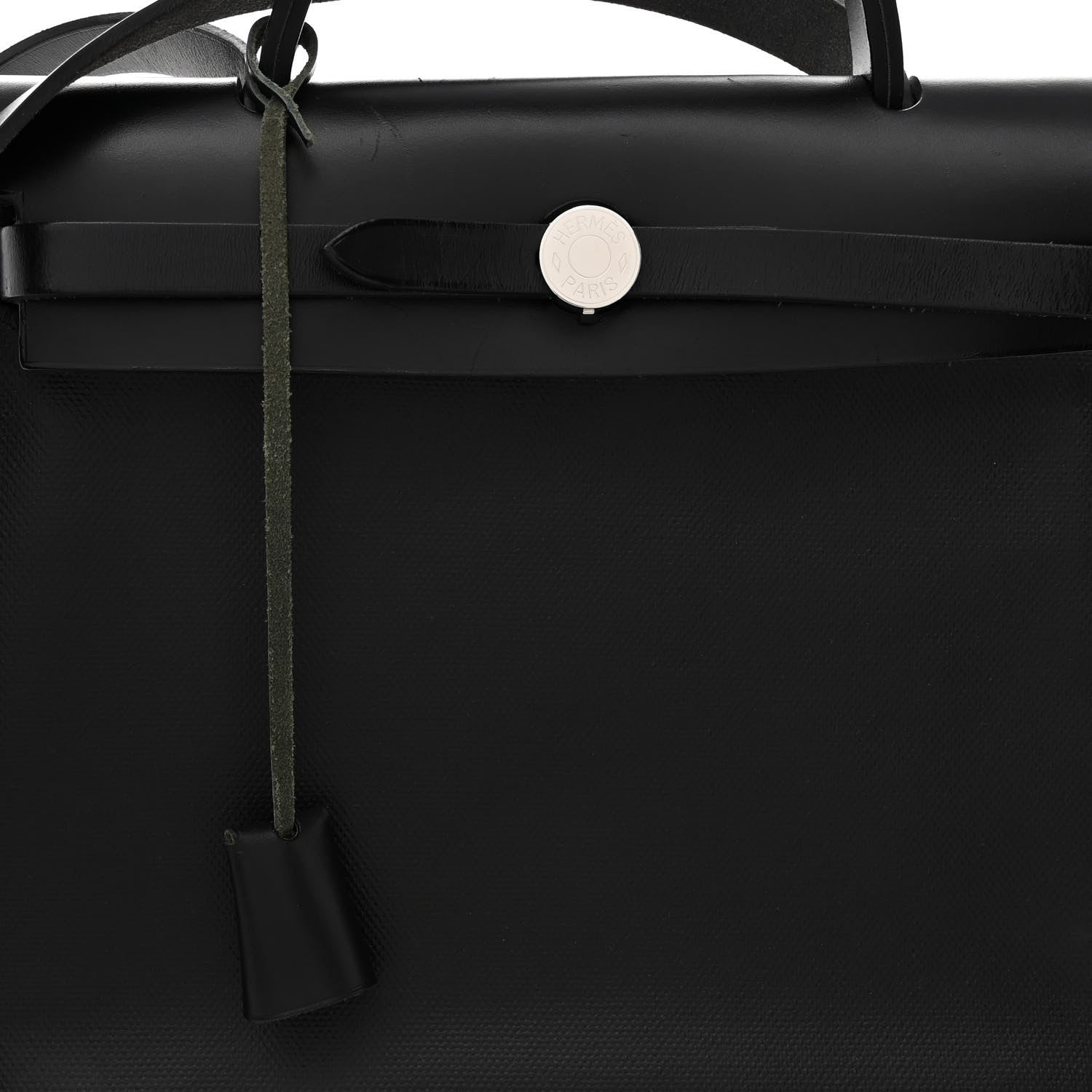 Hermes Toile H Berline Vache Hunter Herbag Zip PM 31 Black Ecru 8 of 11