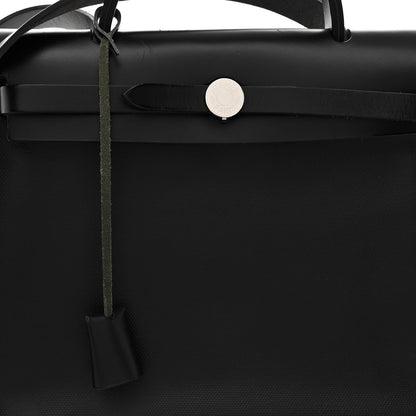 Hermes Toile H Berline Vache Hunter Herbag Zip PM 31 Black Ecru 8 of 11
