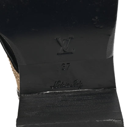 Louis Vuitton Canvas Calfskin Crocodile Embossed Metropolis Flat Ranger Boots 37 Kaki 7 of 10