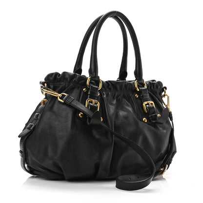 Prada Soft Calf Shopping Bag Black 3 of 13