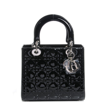 Christian Dior Patent Cannage Medium Lady Dior Black 1 of 8