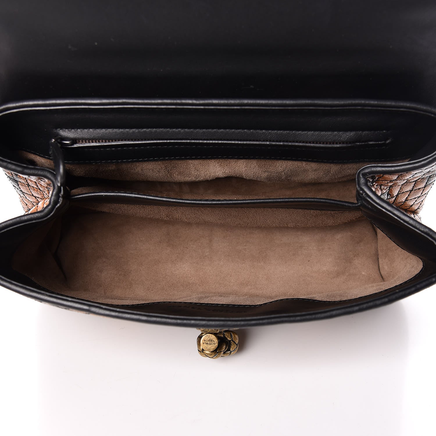 Bottega Veneta Nappa Karung Olimpia Knot Ocre Black 7 of 10