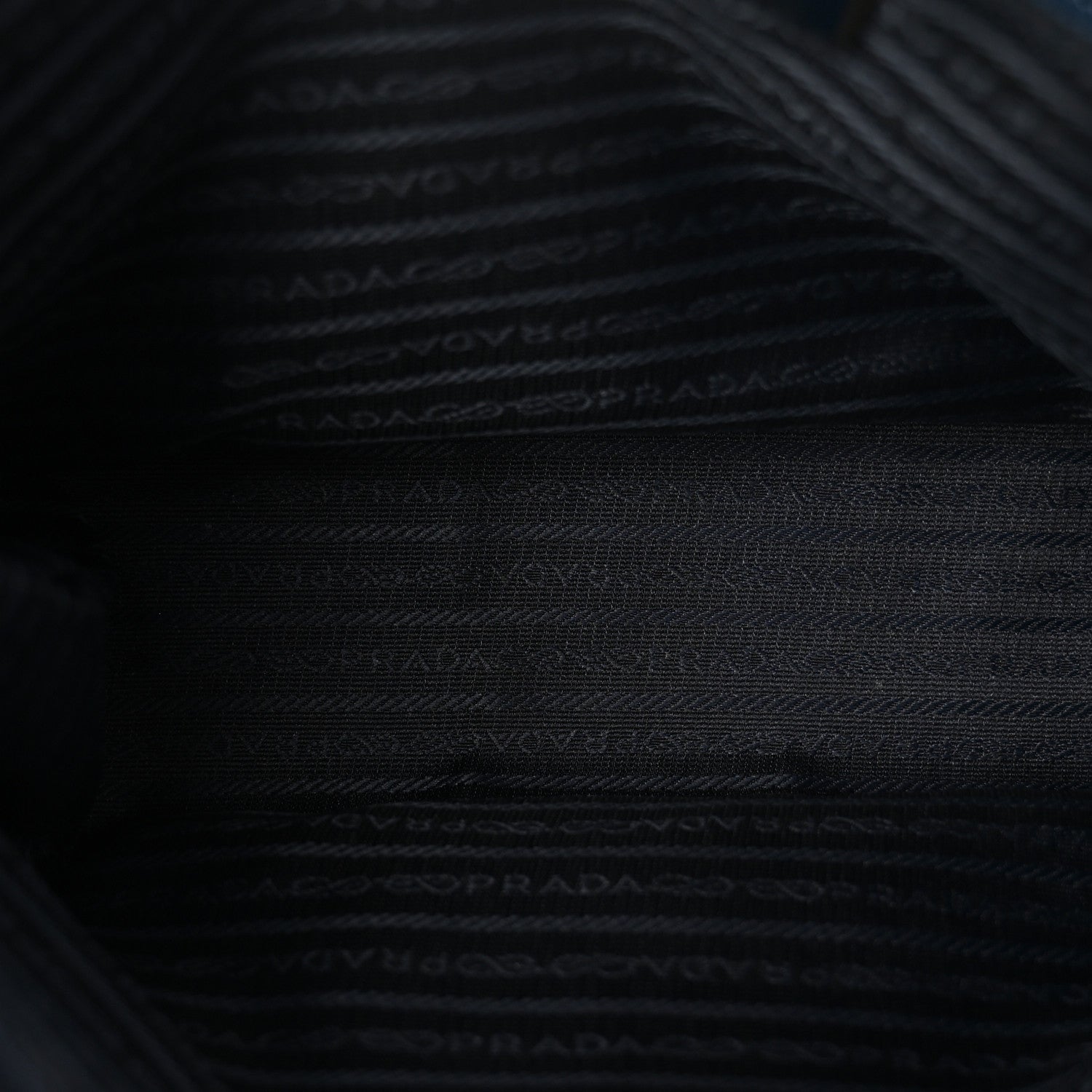 Prada Nylon Tessuto Quilted Shoulder Bag Blue 5 of 9