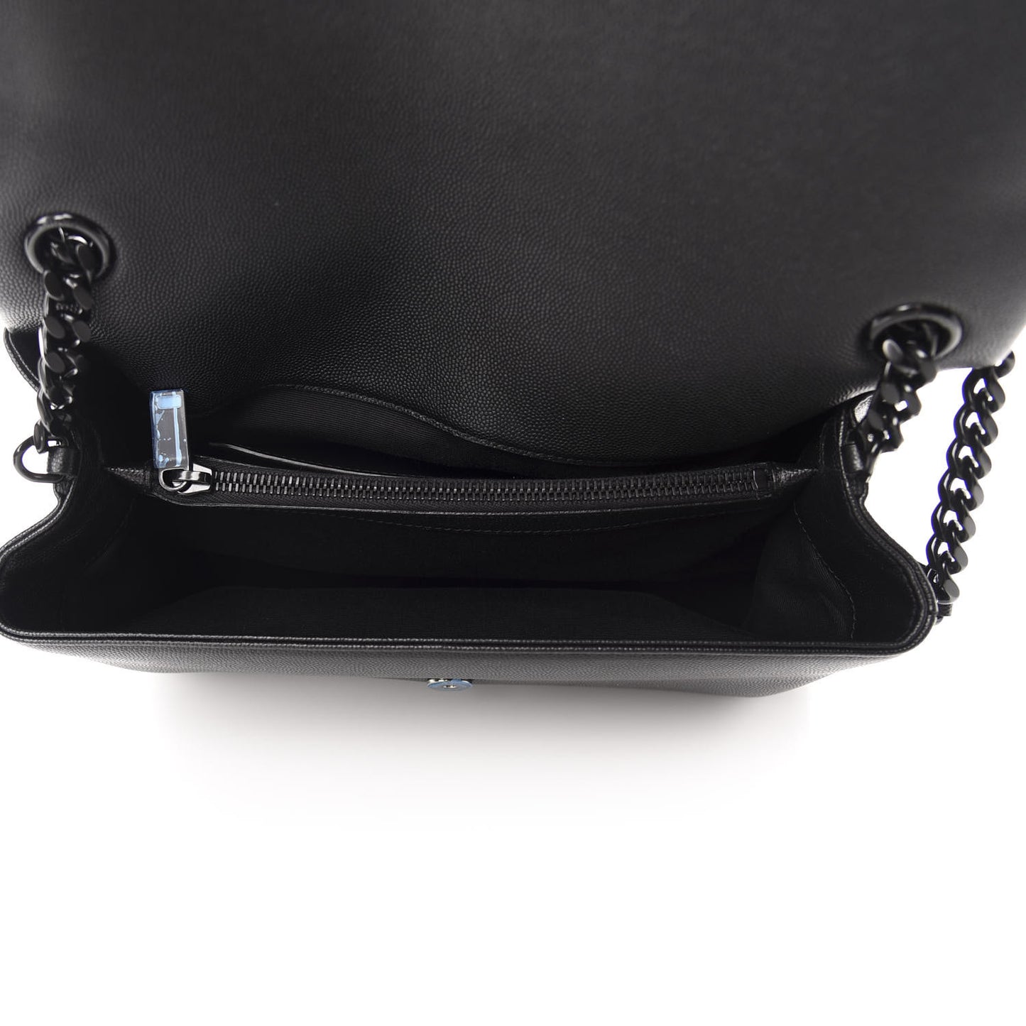 Grain De Poudre Medium West Hollywood Monogram Fold-Over Black