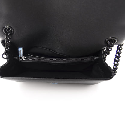 Saint Laurent Grain De Poudre Medium West Hollywood Monogram Fold-Over Black 4 of 10