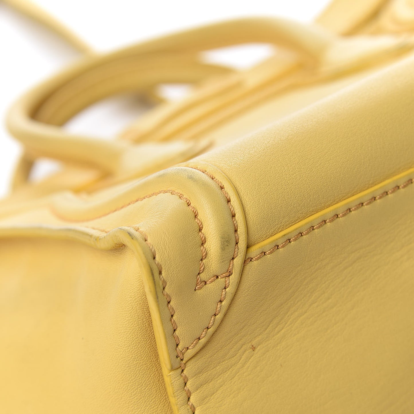 Smooth Calfskin Nano Luggage Citron