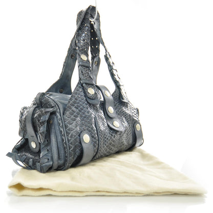 Chloe Python Silverado Shoulder Bag Blue 3 of 10