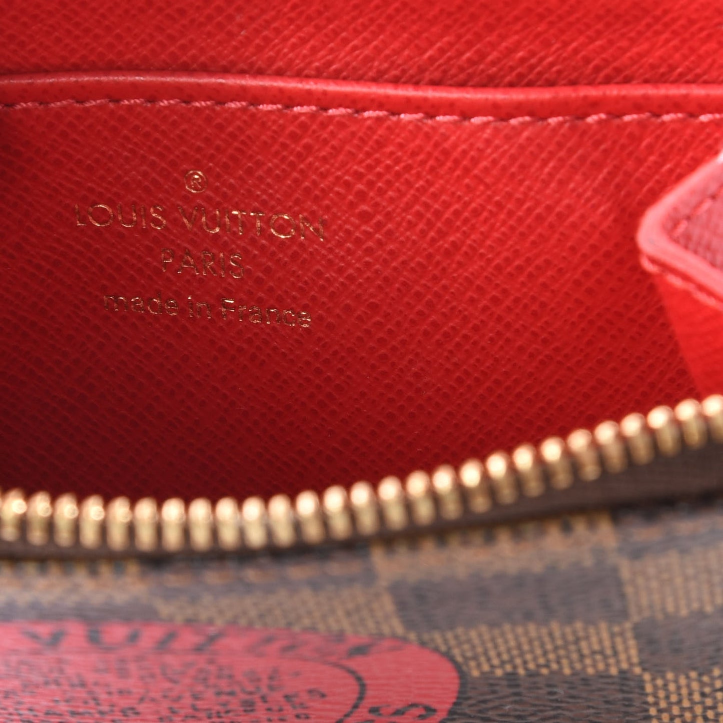 Damier Ebene Complice Trunks and Bags Key Pouch Red