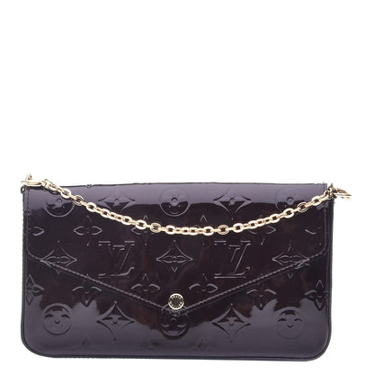 Louis Vuitton Vernis Pochette Felicie Chain Wallet Amarante 1 of 10