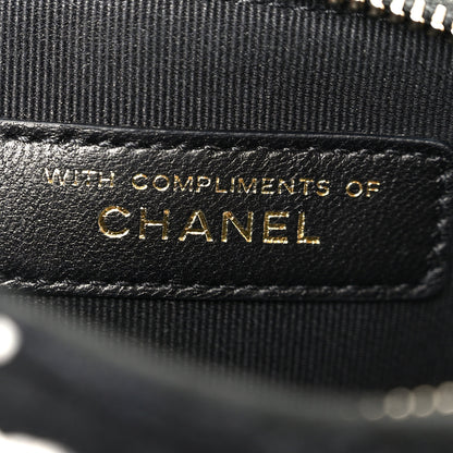 Chanel Tweed Quilted Mini Clutch With Chain Black White 7 of 11