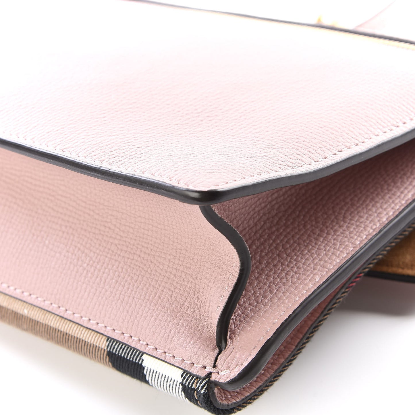 Derby Calfskin House Check Small Macken Crossbody Bag Pale Orchid