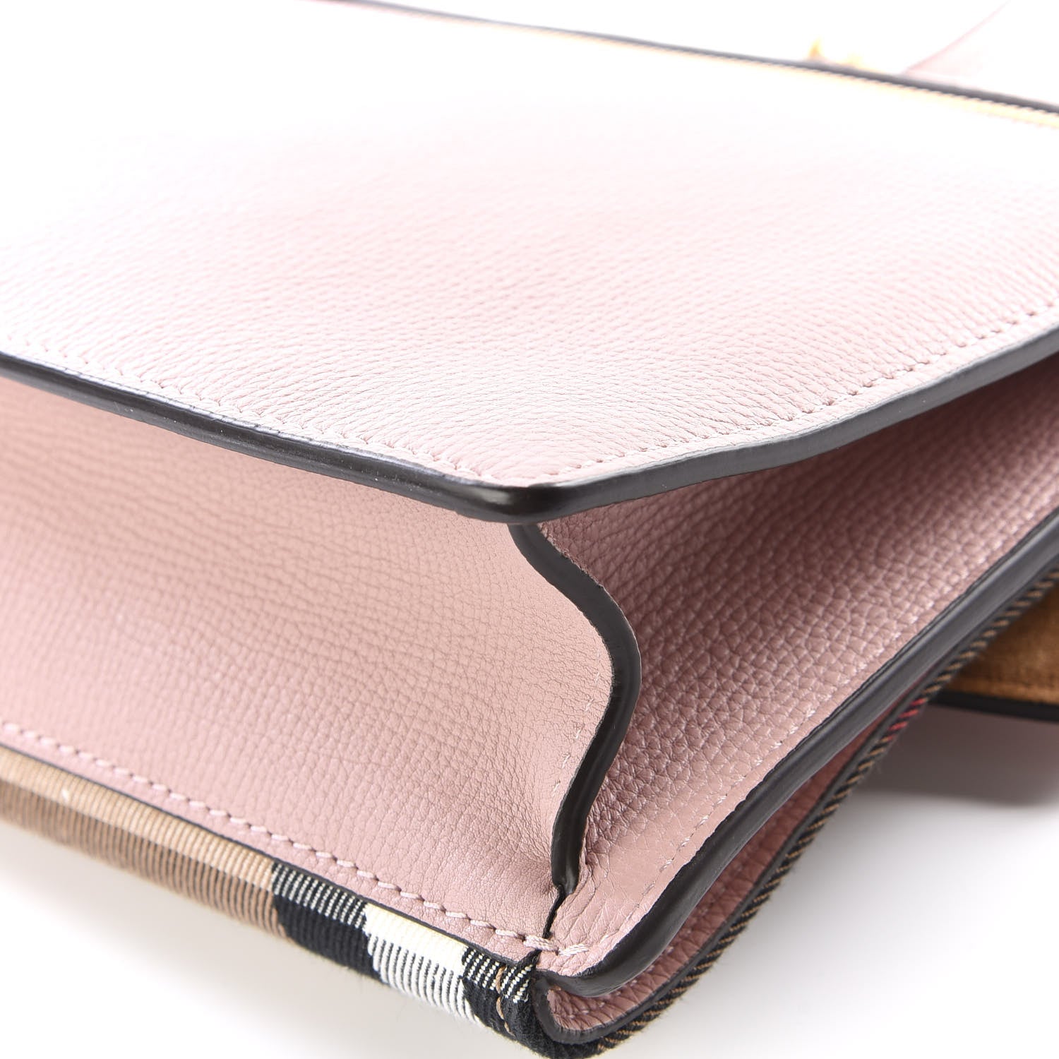 Burberry Derby Calfskin House Check Small Macken Crossbody Bag Pale Orchid 8 of 12