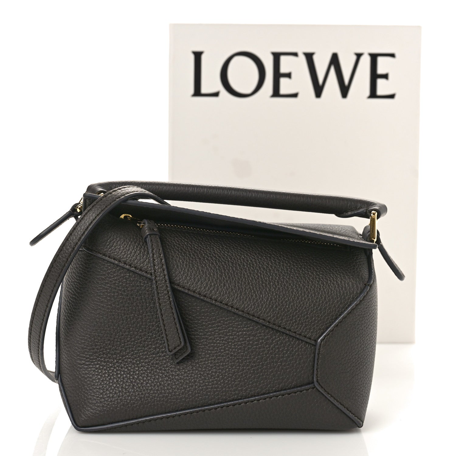 Loewe Calfskin Mini Puzzle Edge Bag Dark Grey 9 of 9