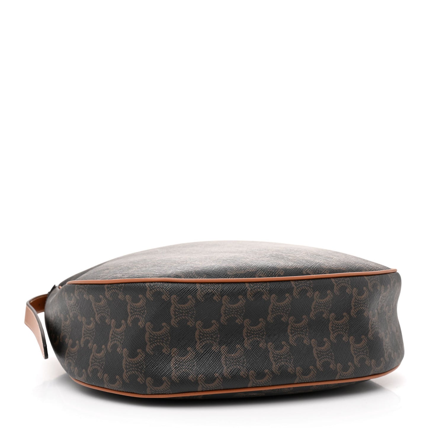 Calfskin Triomphe Canvas Heloise Shoulder Bag Tan