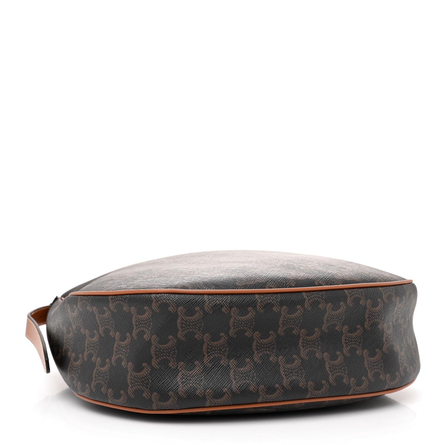 Celine Calfskin Triomphe Canvas Heloise Shoulder Bag Tan 4 of 11