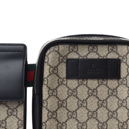 Gucci GG Supreme Monogram Web Belt Bag Black 9 of 11
