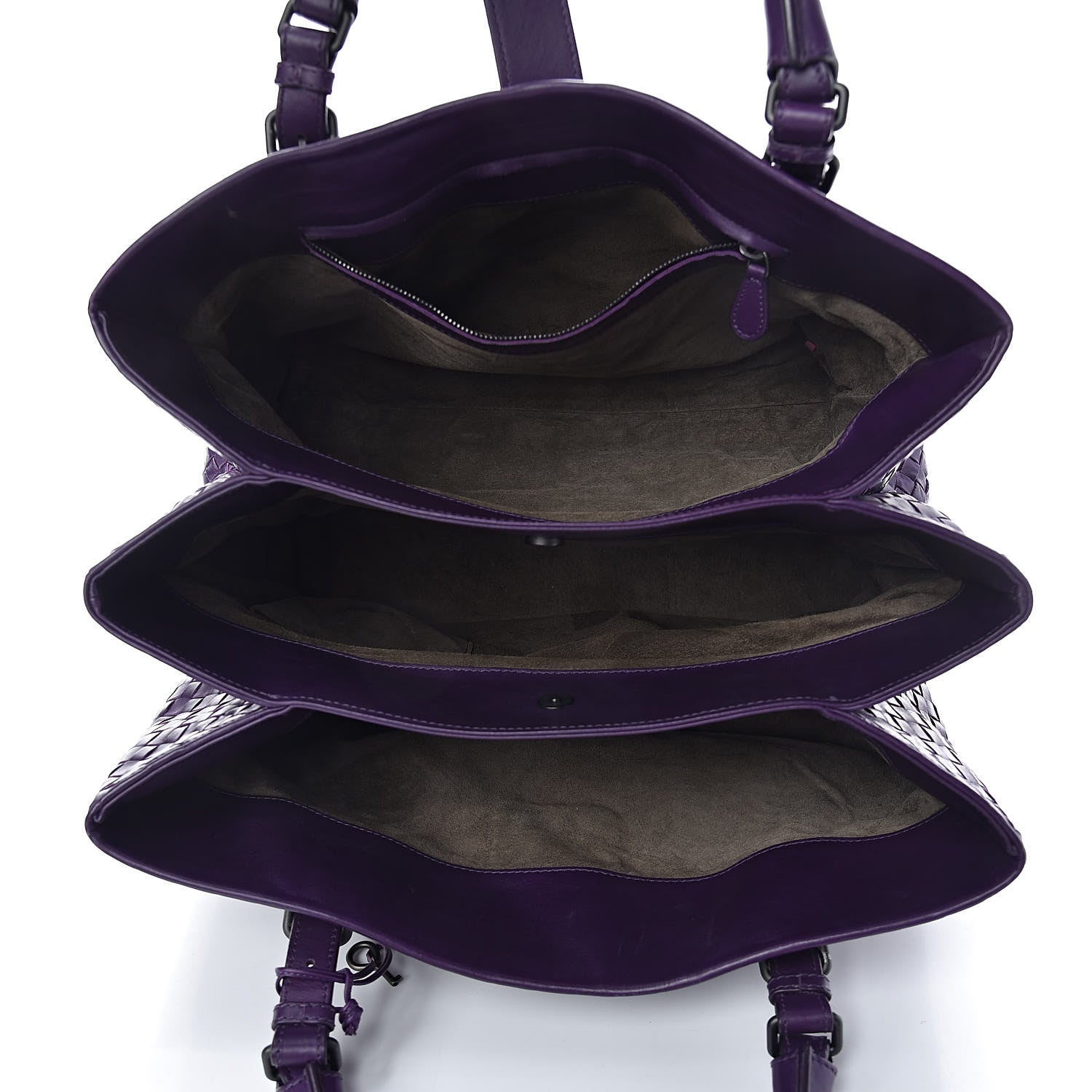 Bottega Veneta Nappa Intrecciato Medium Roma Tote Plum 5 of 13