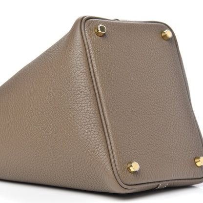 Hermes Taurillon Clemence Picotin Lock 18 PM Etoupe 7 of 9