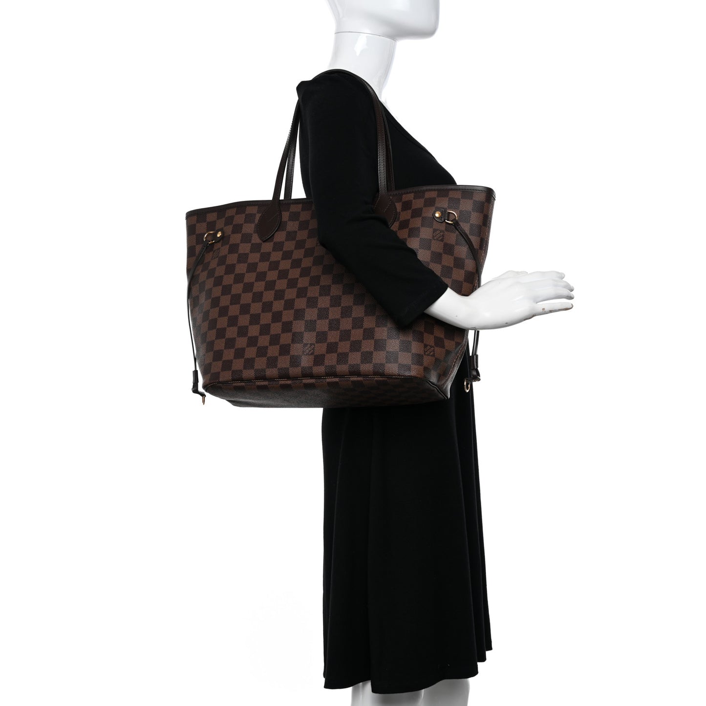 Damier Ebene Neo Neverfull MM Rose Ballerine