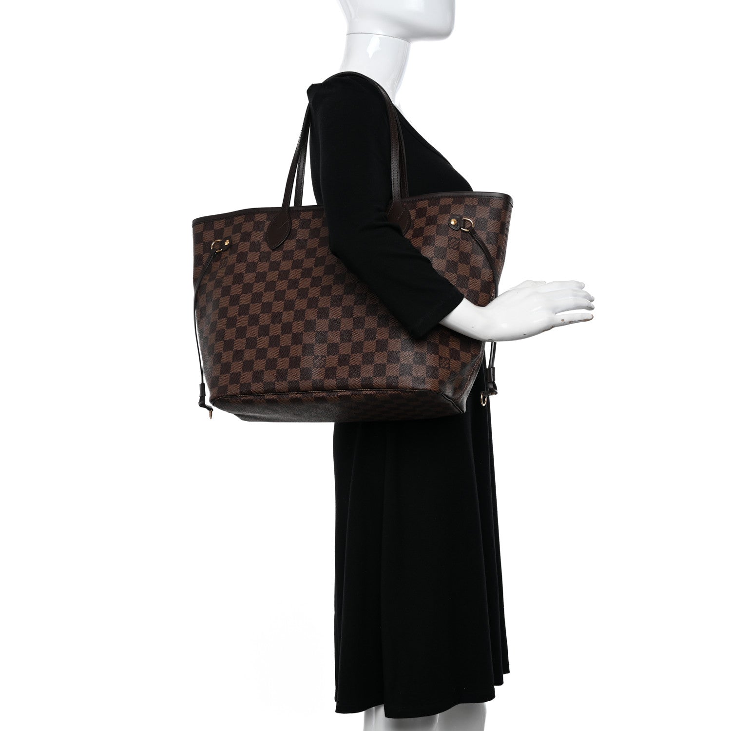 Louis Vuitton Damier Ebene Neo Neverfull MM Rose Ballerine 2 of 11