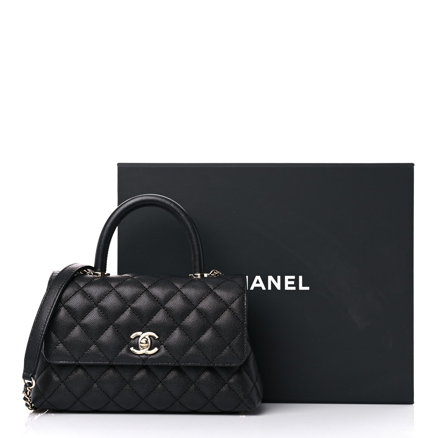 Chanel Caviar Quilted Mini Coco Handle Flap Black 12 of 12