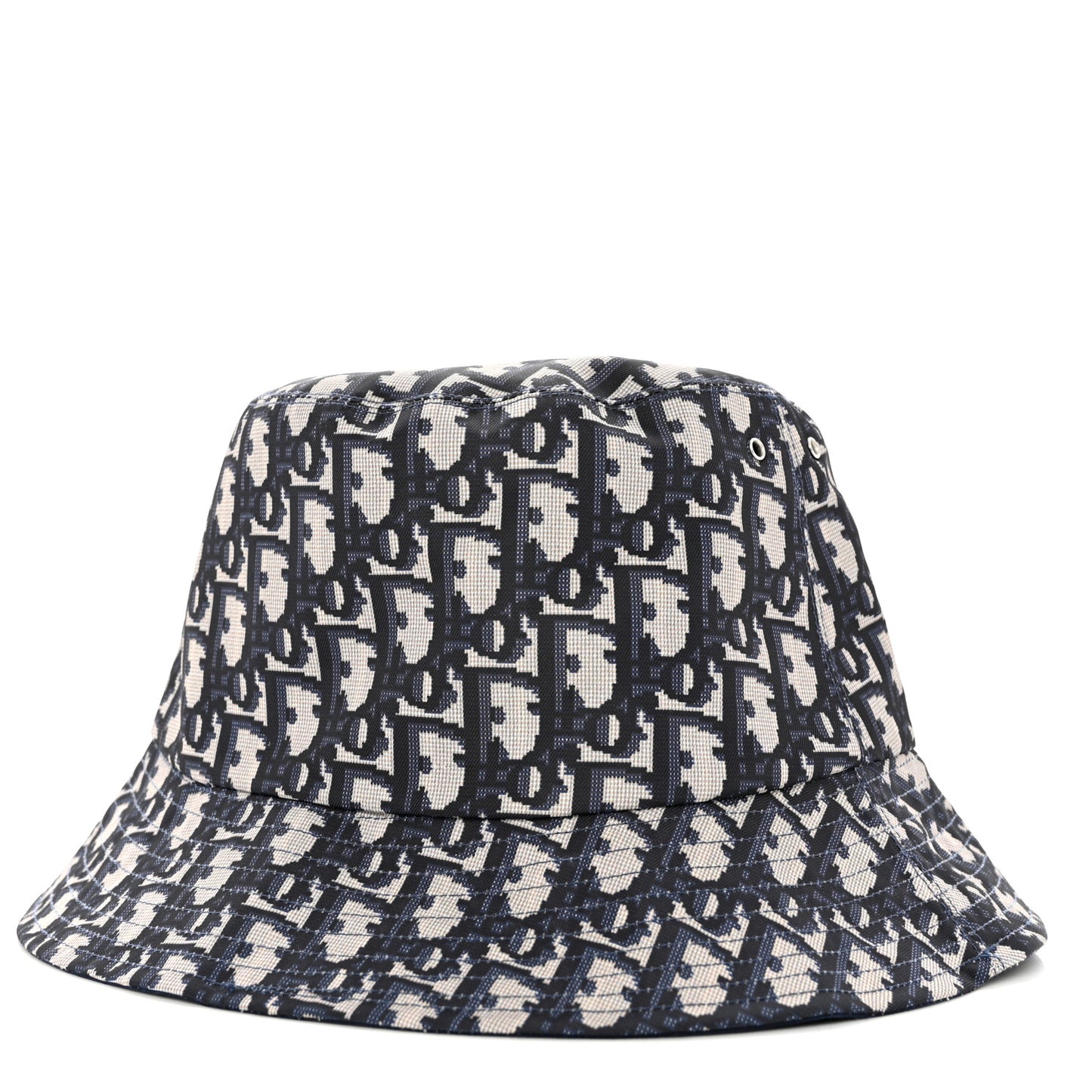 Polyester Cotton Oblique Teddy-D Brim Bucket Hat 57 Blue