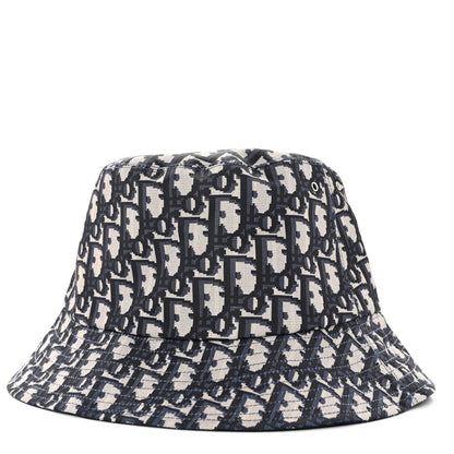 Christian Dior Polyester Cotton Oblique Teddy-D Brim Bucket Hat 57 Blue 1 of 8