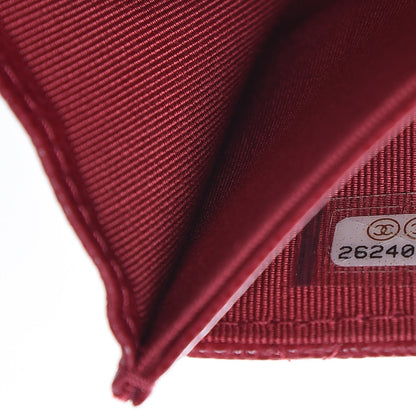 Chanel Caviar Quilted Flap Card Holder Wallet Red 8 of 9
