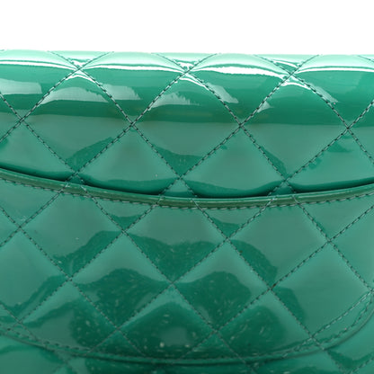 Chanel Patent Quilted Wallet On Chain WOC Green 11 of 11