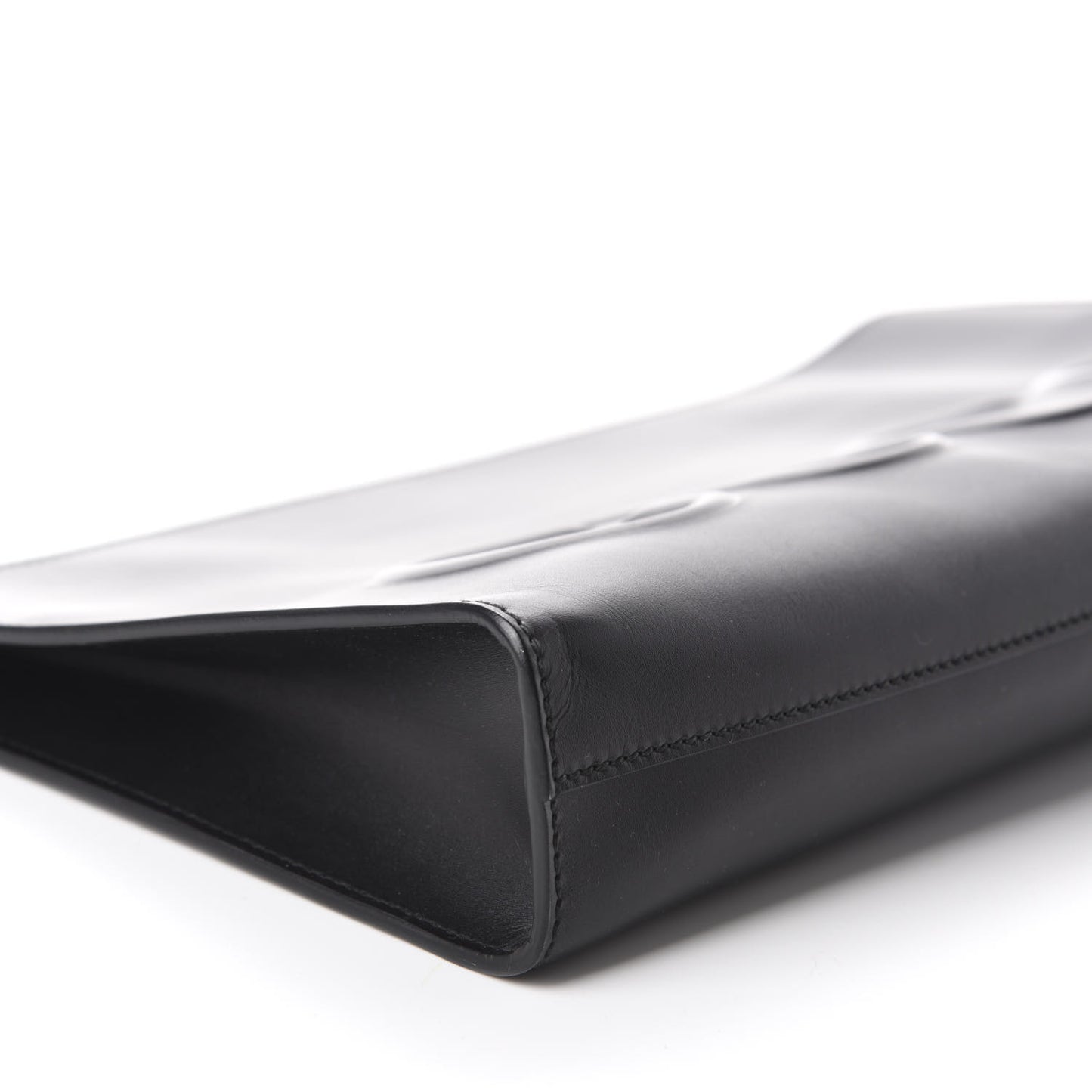 Calfskin Embossed XL Clutch Black
