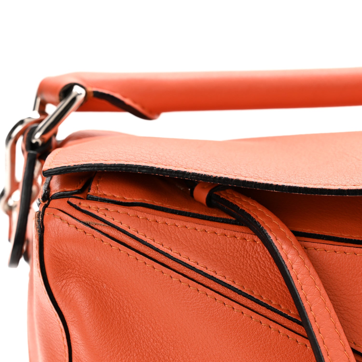 Loewe Calfskin Medium Puzzle Bag Orange 11 of 12